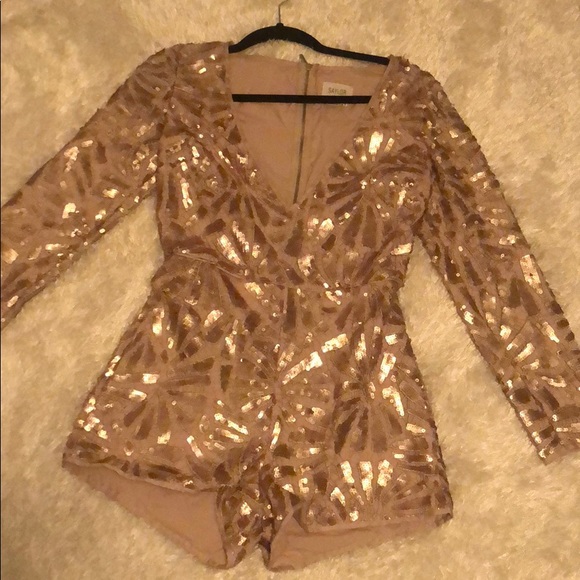 SAYLOR Other - Long sleeve sequined romper.